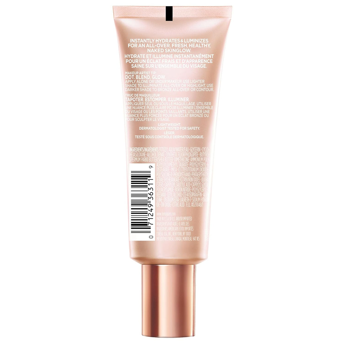 L'Oreal Paris Makeup True Match Lumi Glotion, Natural Glow Enhancer, Illuminator Highlighter, Bronzing Drops for a Sun-Kissed Glow, 902 Light