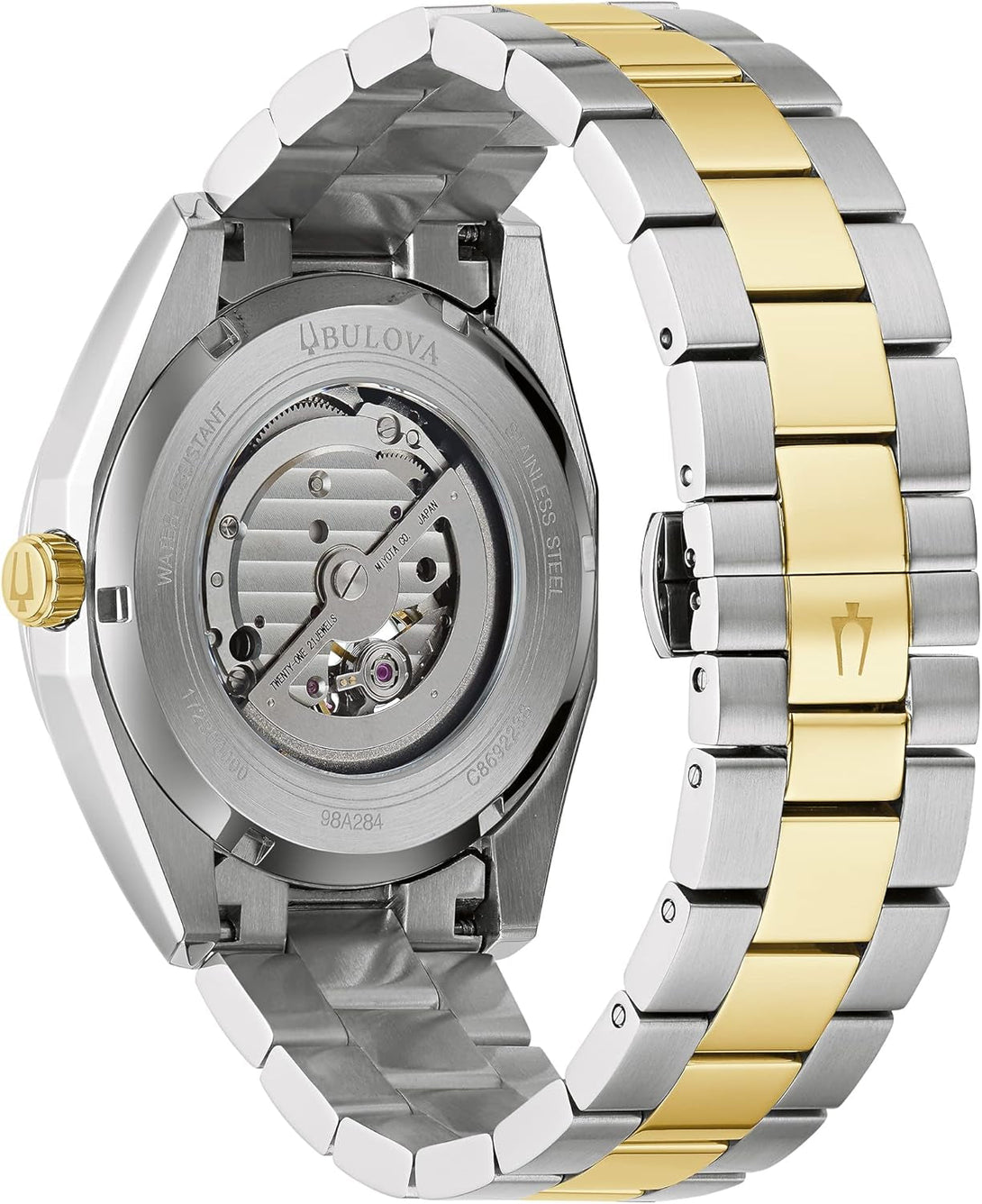 Bulova Men'S Classic Surveyor 3-Hand Automatic Watch, Hack Feature, Luminous Hand, Open Aperture, Screw-Back Case, 42Mm