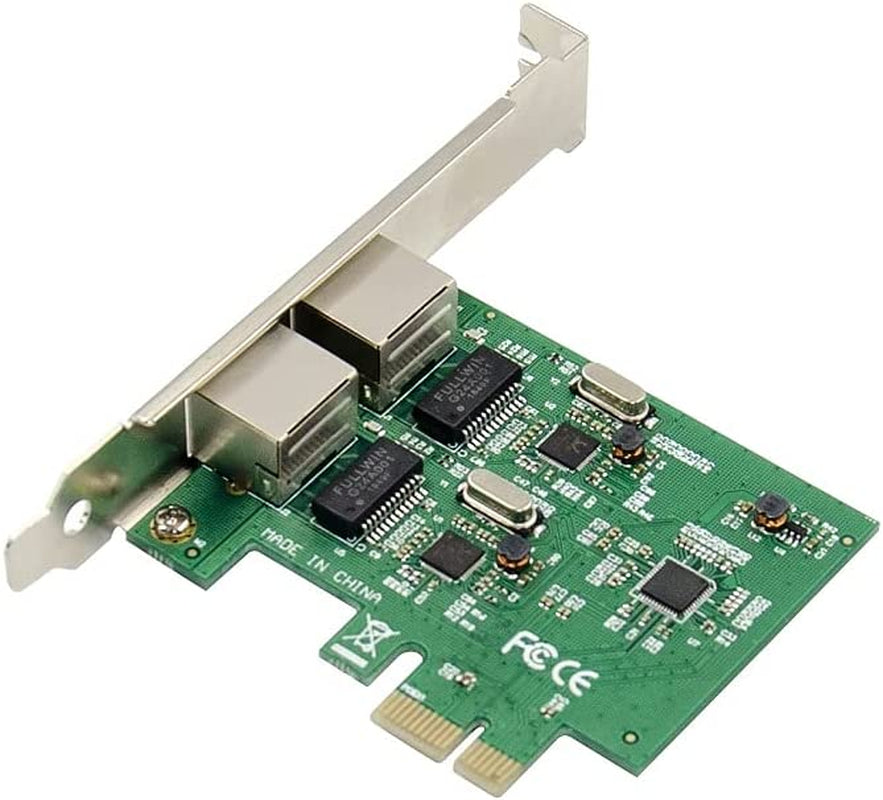 XM-NA3820 PCI-E 2-Port Dual 10/100/1000Mbps Gigabit Ethernet PCI Express (Pcie X1) Server Network Card/Network Adapter, Realtek RTL8111F Chipset, Windows 11 & Linux Supported