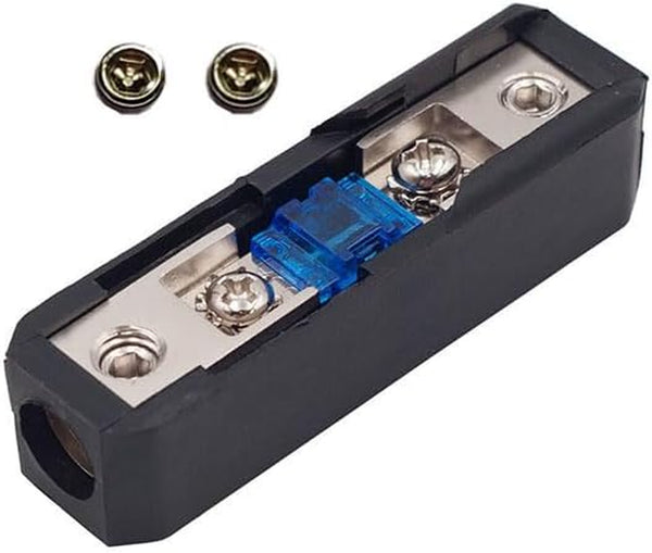 In-Line Mini ANL Fuse Holder 2/4GA-2/4GA with Fuse Distribution Block Stereo/Audio/Car