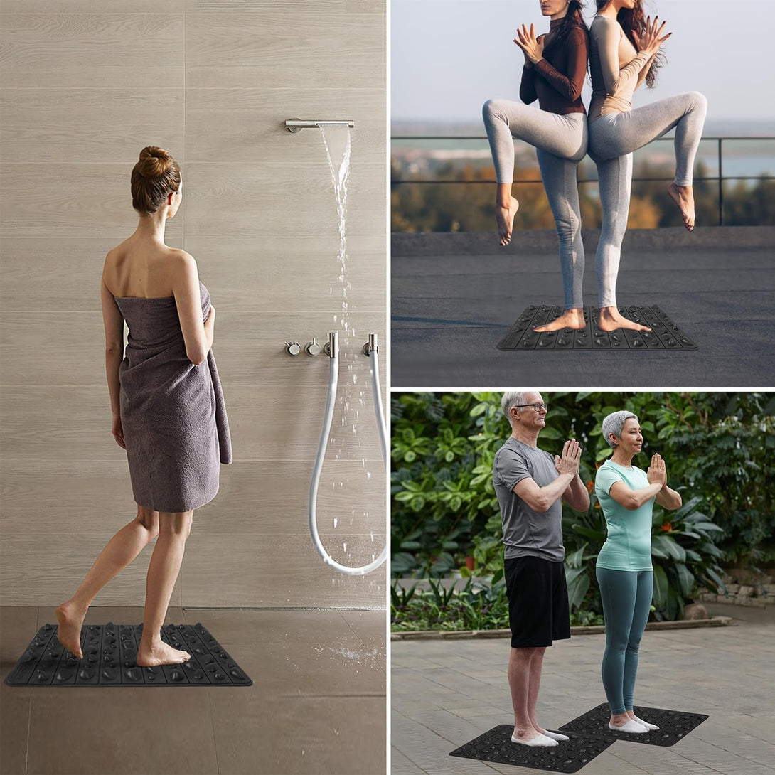 Foot Massage Mat, anti Fatigue Mat Standing Desk Office Mat Foot Massage Tool for Yoga Travel Bathroom All-Purpose Acupressure Mat Sensory Pad Desk Floor Mat Standing Pad Work Mat 20” X 12”