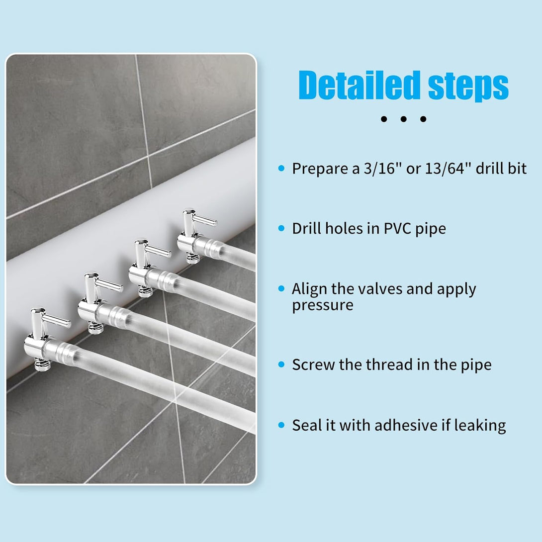 AQUANEAT Aquarium Metal Gang Valves, Air Flow Control Valves, 1 Way Thread Valves, Manifolds Air Distributor for Air Pumps Fish Room Air Systems,20Pcs