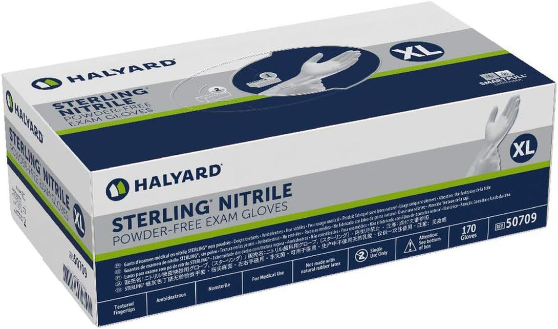 Halyard Health STERLING Exam Gloves, Ambidextrous, XL, Sterling 50709 (Box of 170)