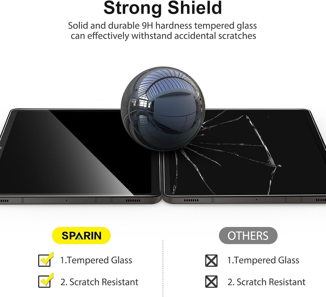 SPARIN 2 Pack Screen Protector for Samsung Galaxy Tab A9 plus 11 Inch 2023, Case Friendly Tempered Glass HD Clear Film for Samsung Tablet A9+ (SM-X210/X216/X218)