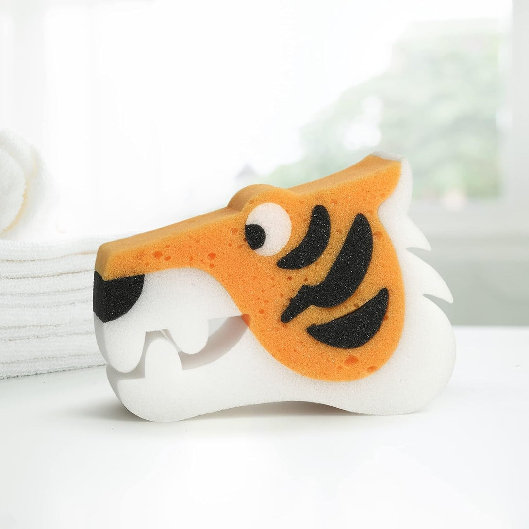 Genuine Fred Bath Biters, Children'S Bath Sponge, Tiger