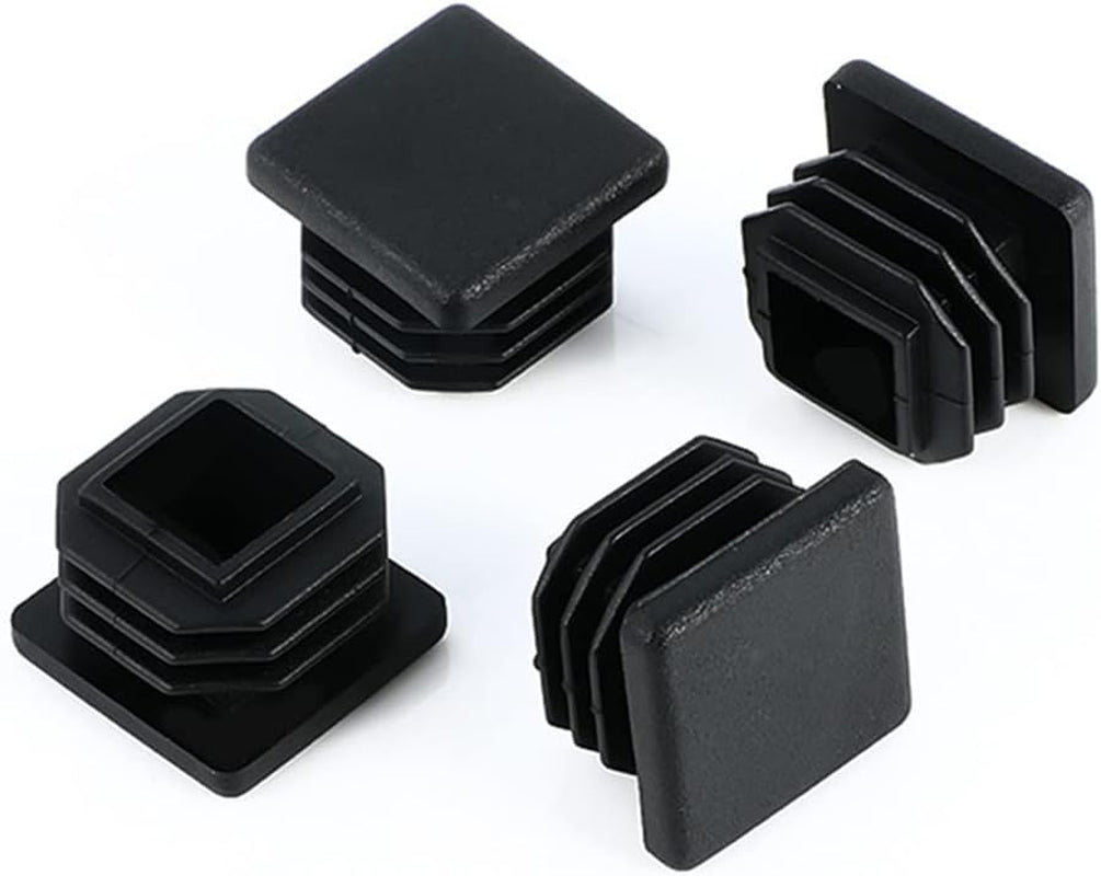 1.5 Inch (38 Mm) Square Plastic Plugs Tubing End Caps for Square Tubing Post (8 Pack)