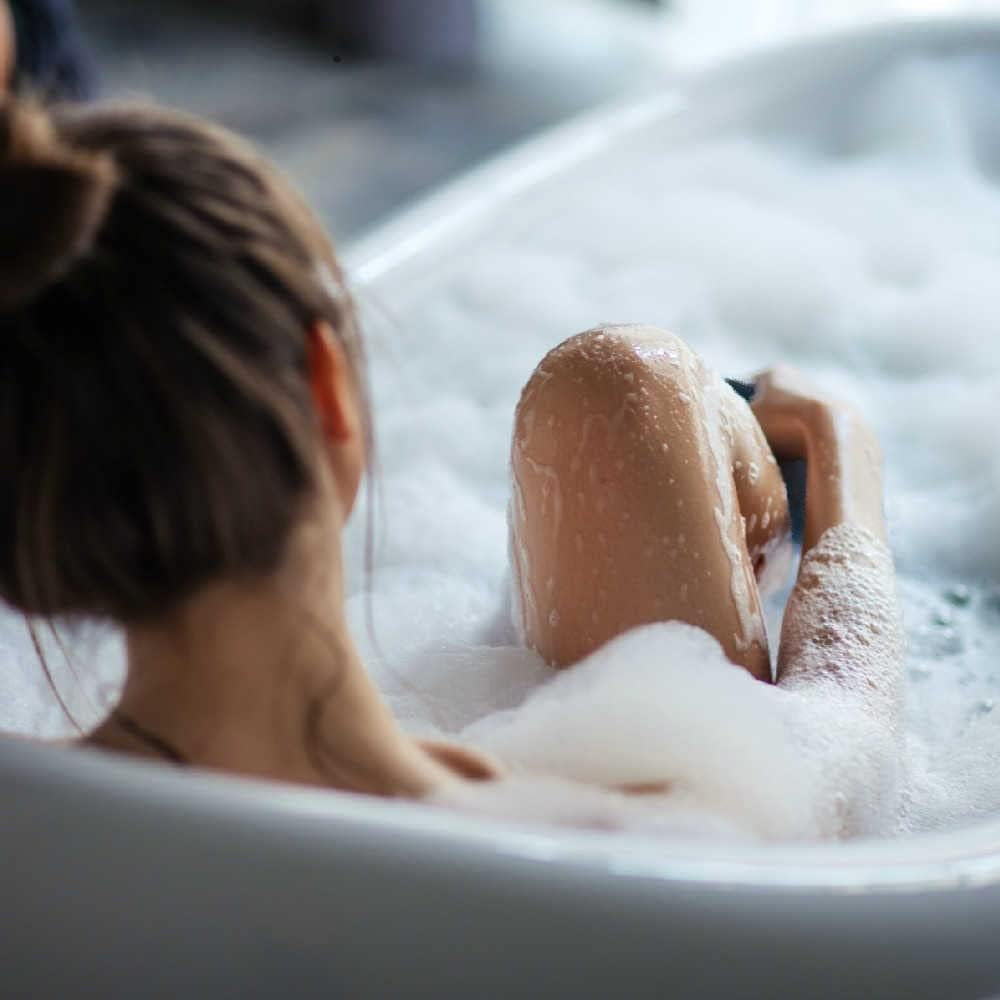 Extra Long Exfoliating Shower Towel Washcloth (Medium Exfoliate) - Dark Gray & Bone - (2 Pack)