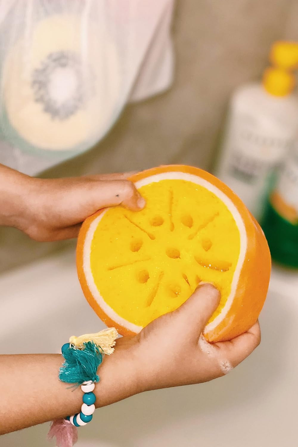 Purifyou Bath Sponges for Kids – Set of 4 Extra Large Soft Bath Loofahs, Gentle Exfoliating Shower Scrubbies, Fun Animal-Shaped Body Wash Sponge for Toddlers, Boys & Girls, Baby Bath Toy Accessory