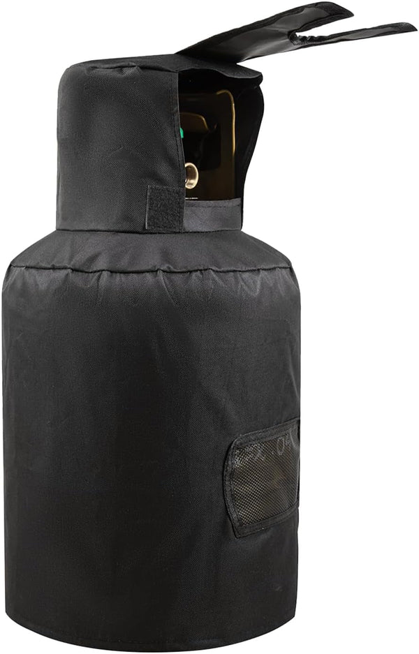 20Lb Propane Tank Cover ,Ventilated Propane Gas Can Protection Covers, Heavy Duty RV Propane Tank Cover, Propane Bottle Storage Bag, Waterproof & Weather Resistant, Black, 12.5 X 12.5 X 24 Inches