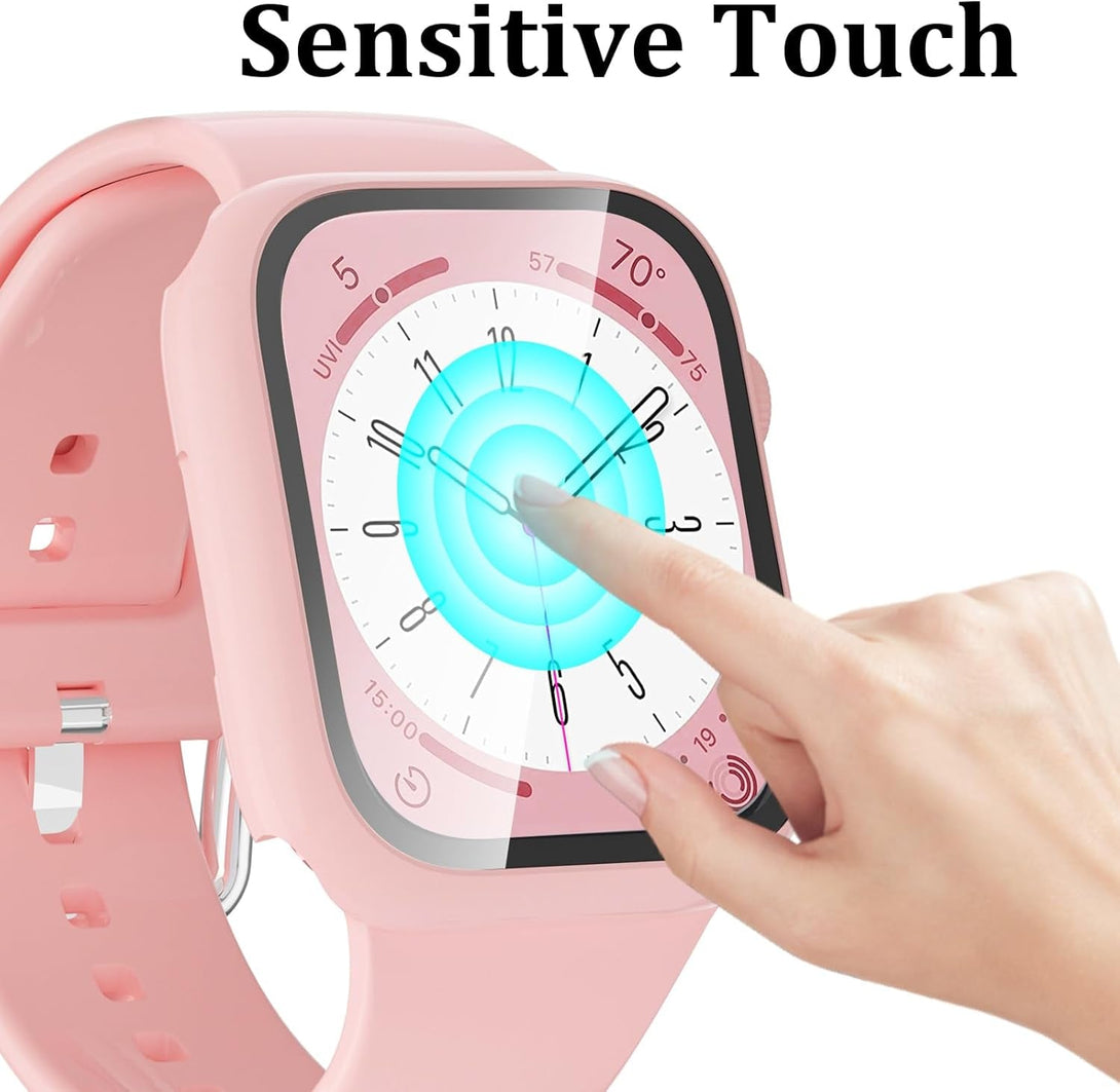 6-Pack Case Compatible with Apple Watch 40Mm Series SE 2Nd Gen 6 5 4 with Tempered Glass Screen Protector, QCKANLJ Ultra-Thin Hard PC Full Protective Face Cover Bumper for Iwatch 40Mm