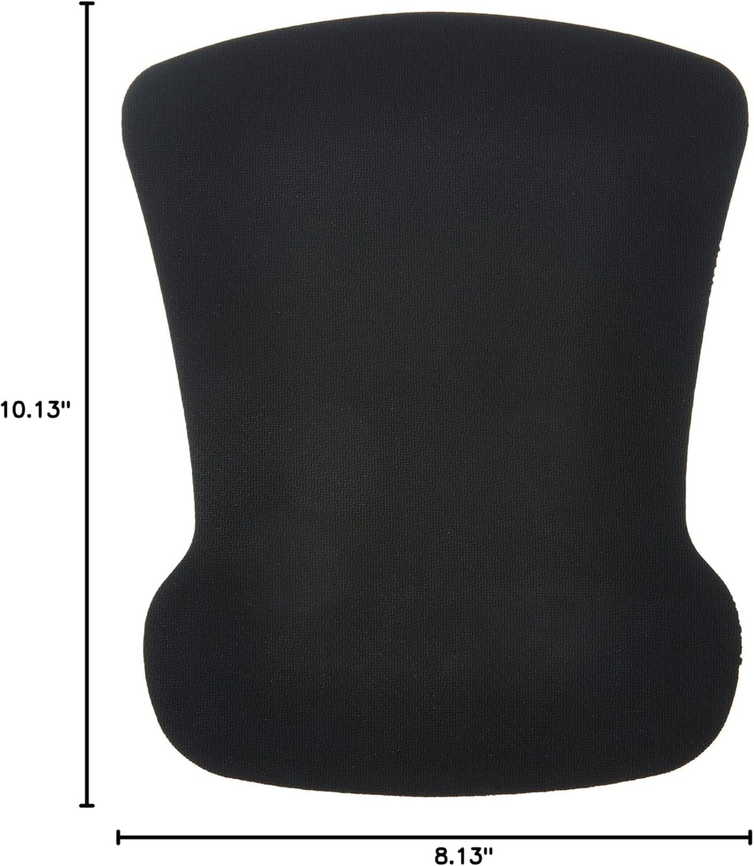 Amazon Basics Irregular Ergonomic Gel Computer Mouse Pad with Wrist Rest for Pain Relief, 10.1L X 8.1W Inches, Black