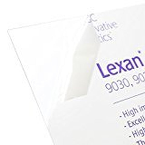 Lexan Sheet - Polycarbonate - .030" - 1/32" Thick, Clear, 12" X 12" Nominal (Genuine LEXAN Brand)