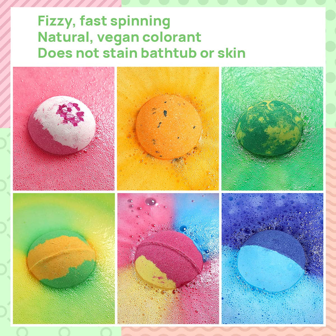 Bath Bombs - 25 Extra Large Pcs + 3 Bubble Bars & Dried Flowers - Bubble Bath Shower Salts for Women, Men & Kids - Relaxing Bathbombs Gift Set Bath Essentials Shower Steamers