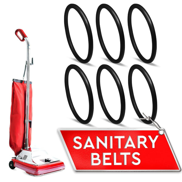 6Pcs Sanitaire Vacuum Belts - Sanitaire Vacuum Parts - Durable, Flexible, Easy Installation, Long Service Life - Compatible with SC679K, SC684, SC688, SC689, SC886, SC887, SC888, SC9050D, 1934, 1950