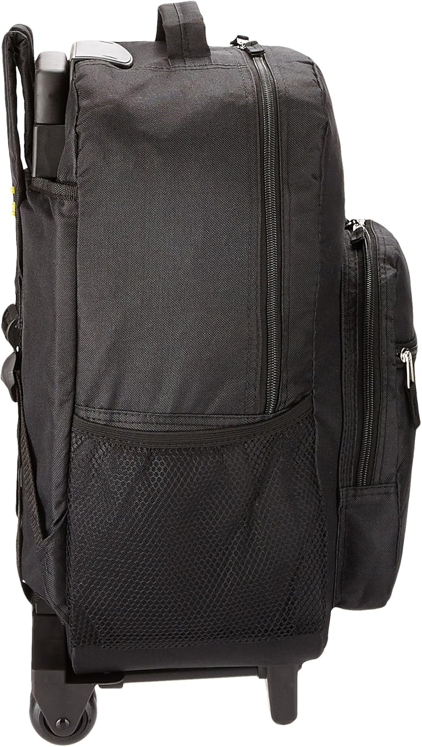 Rockland Double Handle Rolling Backpack, Black, 17-Inch