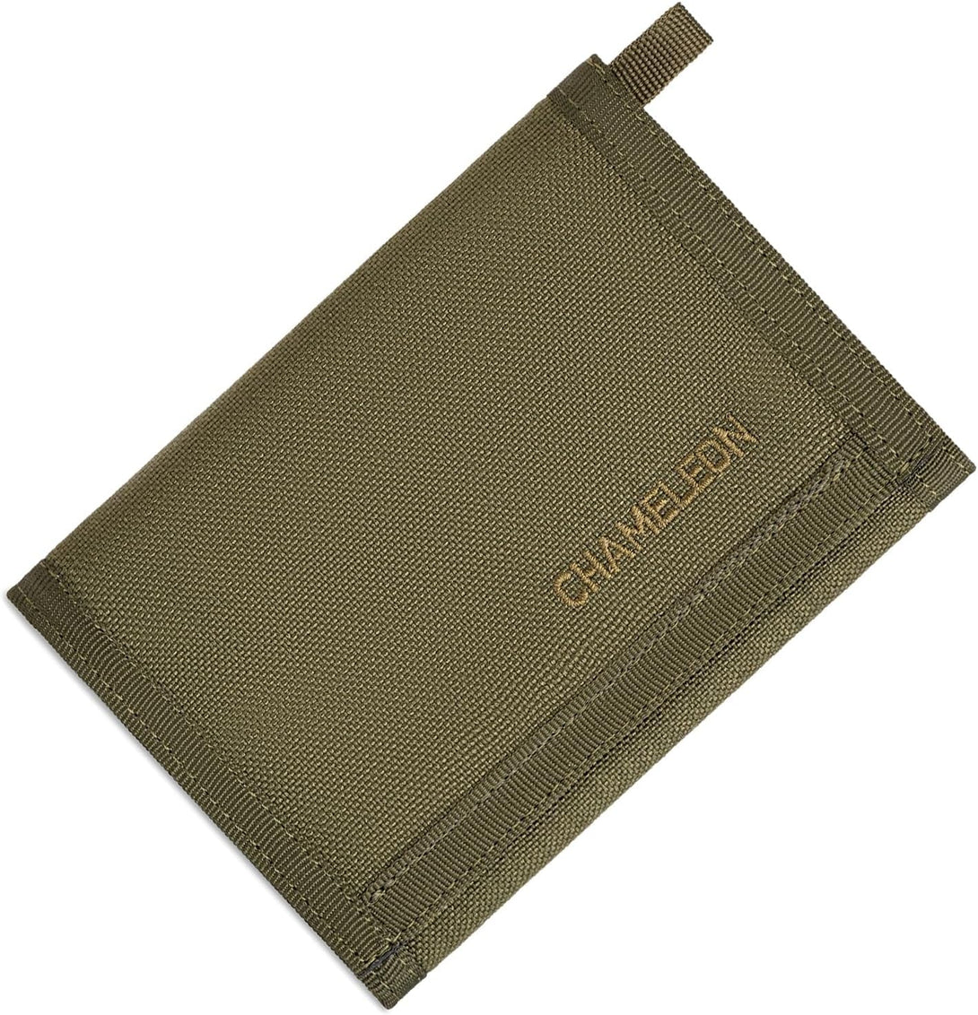 Chameleon Trifold Men Nylon Wallet - Military Tactical Mens Wallets- ID Card Holder - Canvas Thin Front Pocket Travel Wallet -Coin Zipper Pocket