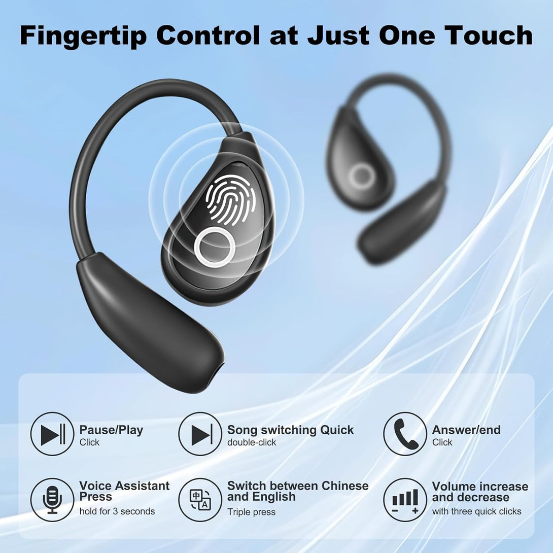 AI Translation Earbuds, 144 Languages, Real-Time Two-Way Earbuds, 3-In-1 Wireless Translator Earbuds, for Travel Business and Learning(Black)