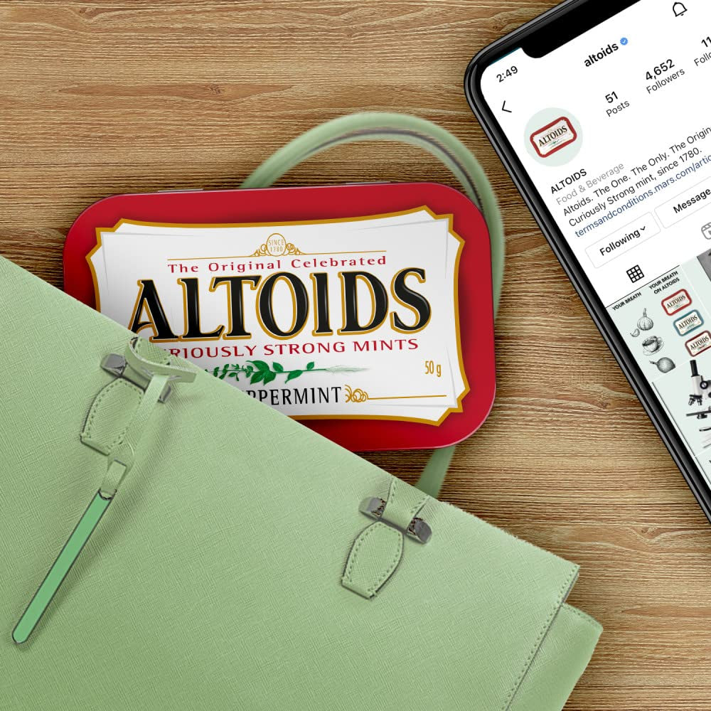 Altoids Classic Peppermint Breath Mints, 1.76 Ounce (Pack of 12)