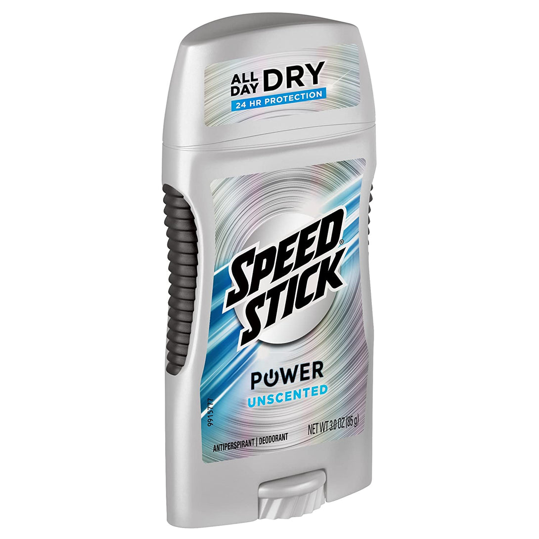 Speed Stick Power Antiperspirant Deodorant for Men, Unscented - 3 Ounce, Pack of 6 (Packaging May Vary)