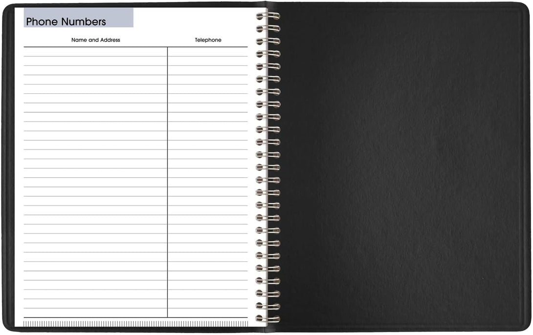 AT-A-GLANCE 2025 Planner, Weekly, 7" X 8-3/4", Medium, Block-Style, Dayminder, Black (G5350025)
