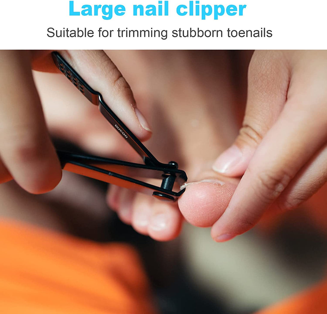 Nail Clippers for Men Women, 4 PCS Nail Clipper Set, Premium Toenail Clippers, Fingernail Clipper, Ultra Sharp Toe Nail Clippers, Nail Cutter, Finger Nail Clippers Adult, Nail Clippers for Women-Black