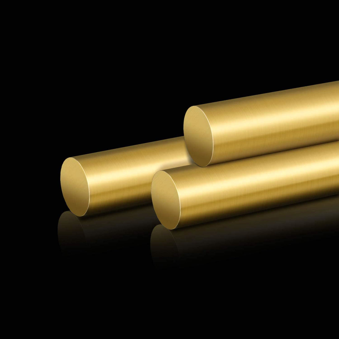 4 Pieces 12 Inches 1/4 Inch Brass round Rods, Favordrory Brass Rods Lathe Bar Stock, 1/4 Inch in Diameter 12 Inches in Length