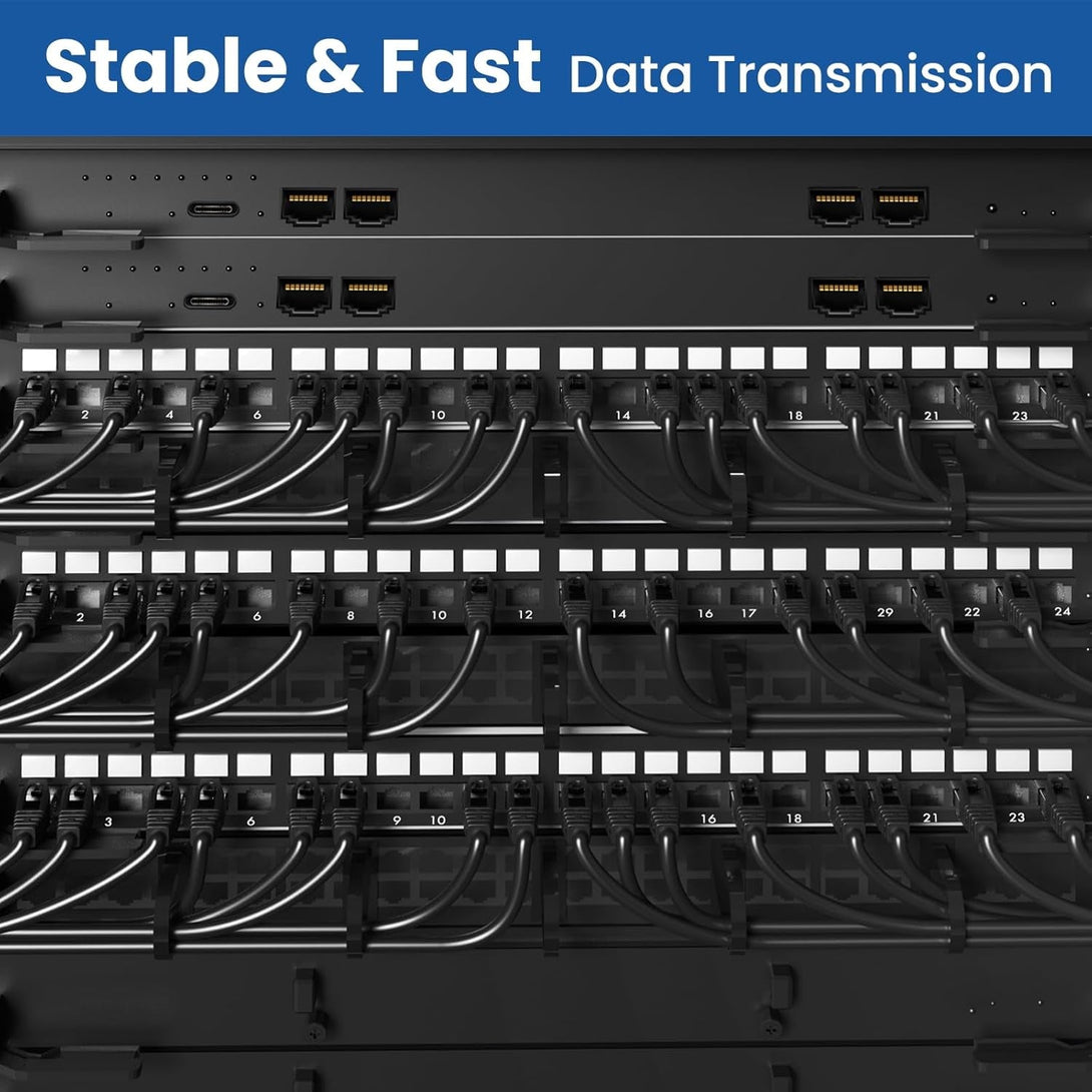 Cat6 Ethernet Cable, 8 Feet (6 Pack) LAN, Utp Cat 6, RJ45, Network Cord, Patch, Internet Cable - 8 Ft