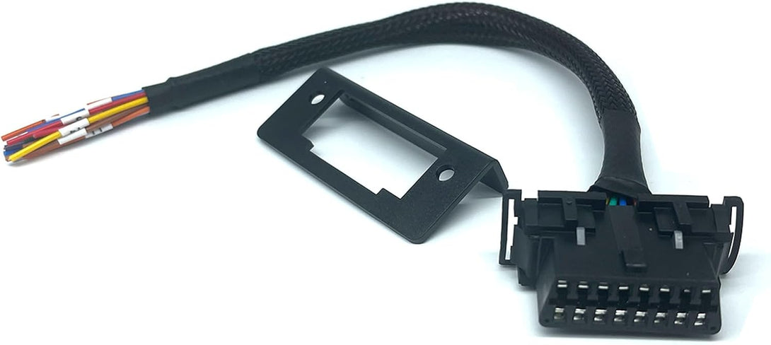 JUTA OBD2 J1962 Female to Open Pigtail Cable Bracket 16PIN OBDII Port Replacement Cable - [1Ft/30Cm]