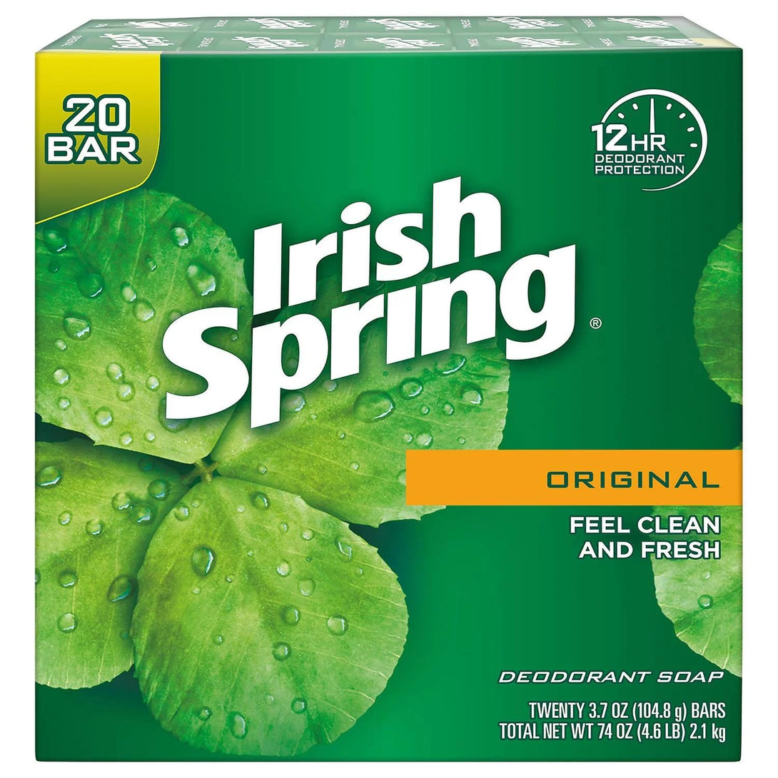 Irish Spring Bar Soap (20/4 Oz Net Wt Oz), Original, 80 Ounce (Pack of 1)