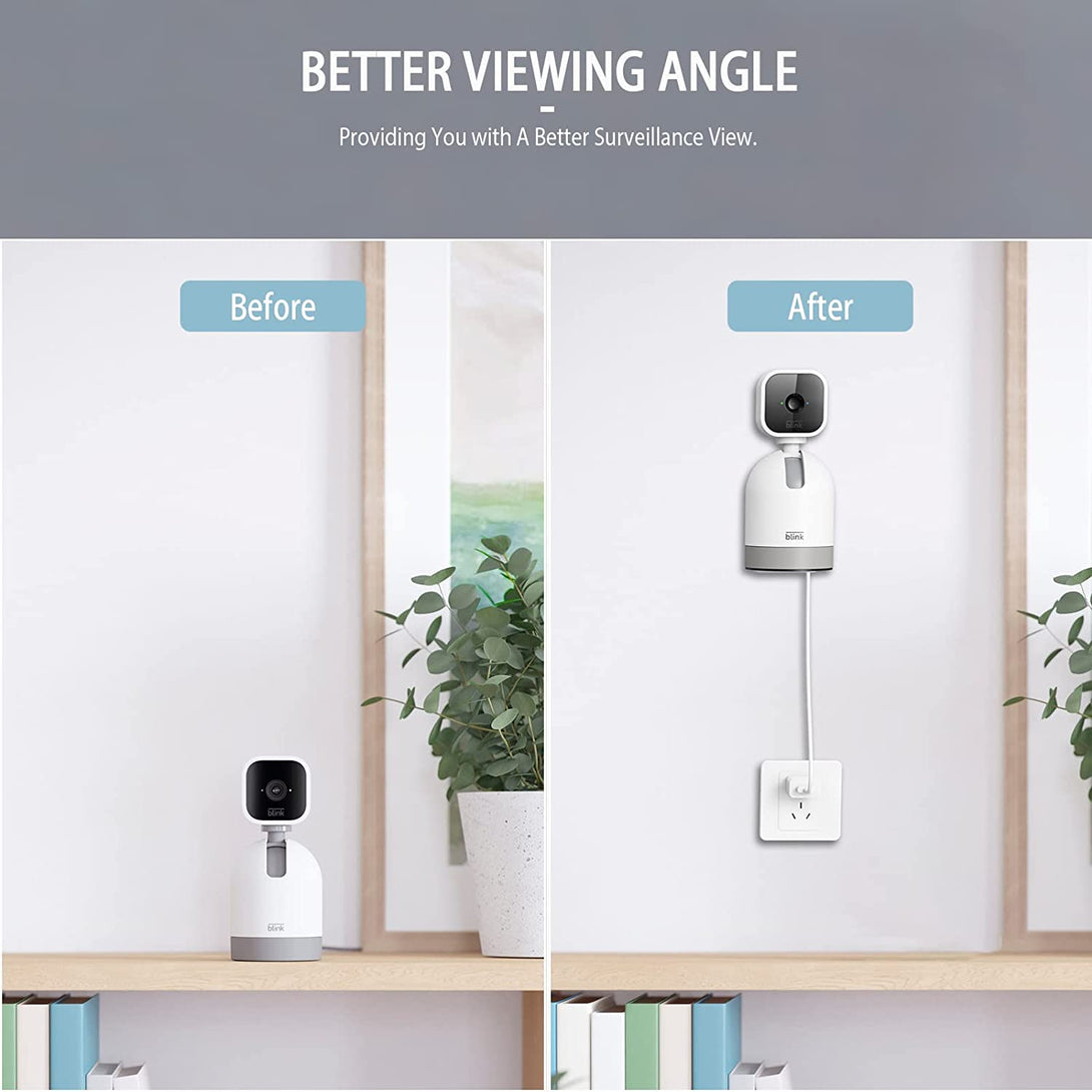 Wall Mount for Blink Mini Pan-Tilt Camera - Blink Mini Pan-Tilt Camera Black Stainless Steel Wall Mount Bracket/Holder for Home/Apartment/Office Indoor (1-Pack)