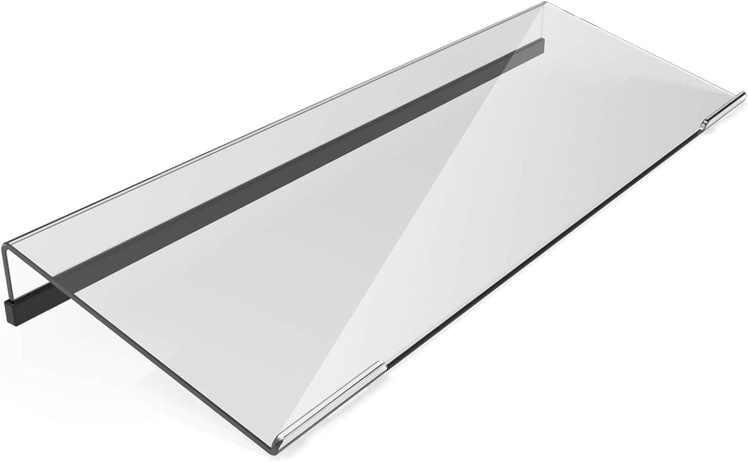 Acrylic Tilted Computer Keyboard Stand for Ergonomic Typing, Keyboard Tray Holder with Silicone Non-Slip Case, Clear
