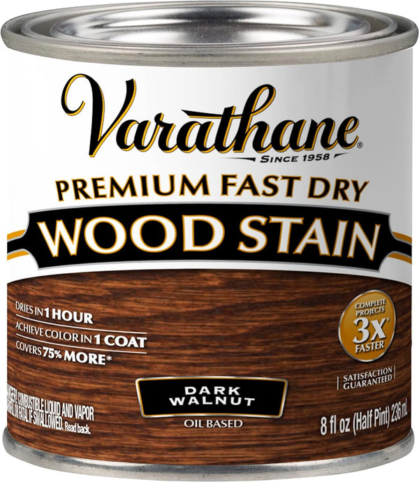 Varathane 262025 Varathane-262025 Premium Fast Dry Wood Stain, Half Pint, Dark Walnut