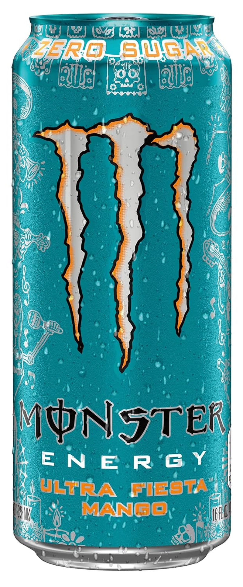 Monster Energy Ultra Fiesta Mango, Sugar Free Energy Drink, 16 Ounce (Pack of 15)