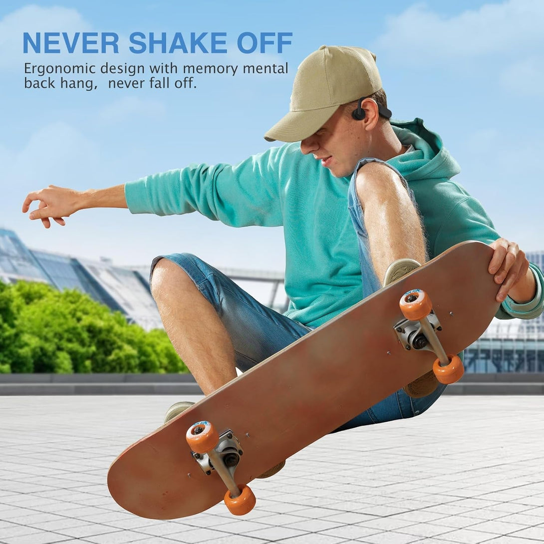 Bone Conduction Headphones Wireless Headphones Bluetooth 5.3 Open Ear Headphones 10H Playtime Sports Earphones with Mic, IPX6 Waterproof Headset for Running,Cycling, Hiking, Driving