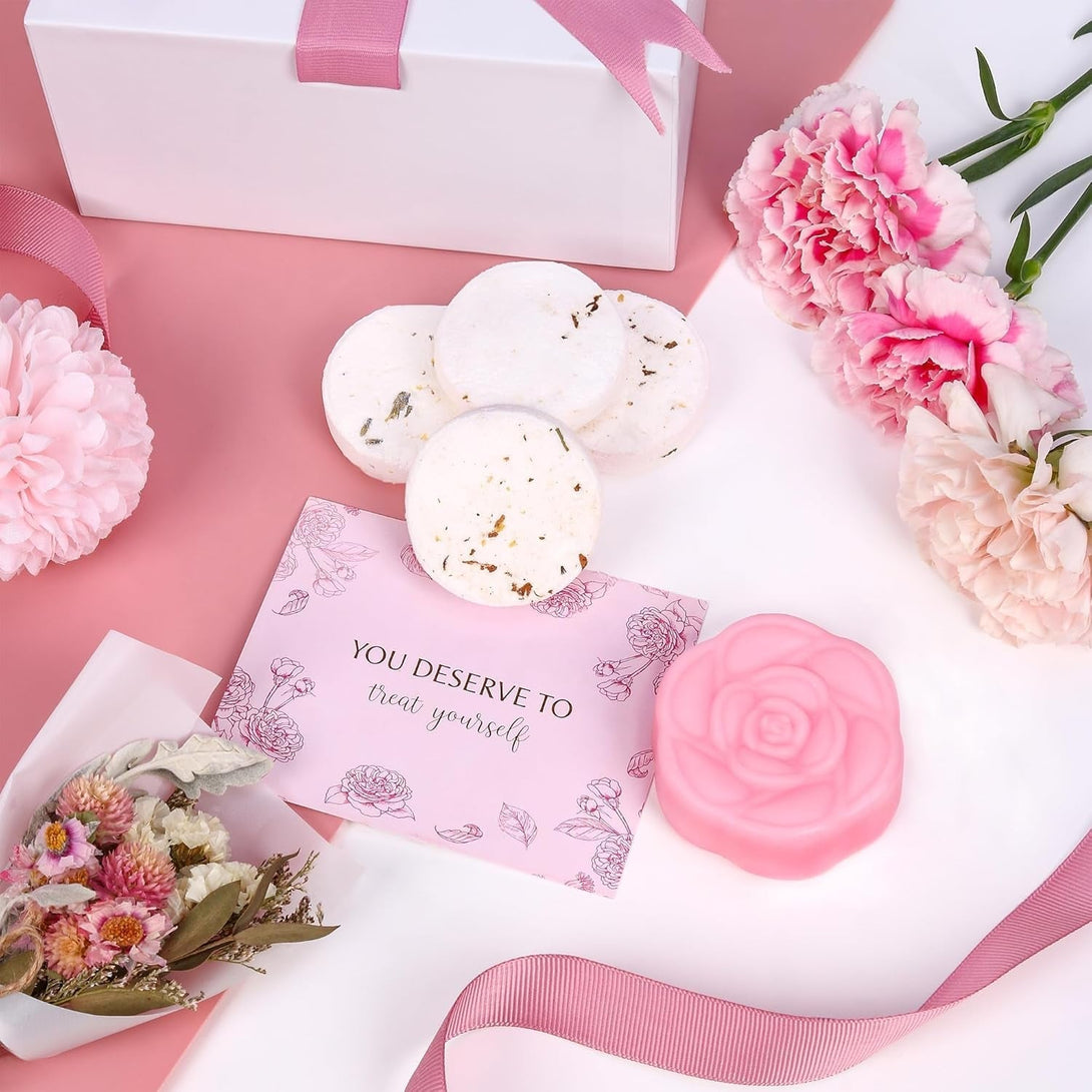 Spa Gifts for Women Bath and Body Gift Basket Mothers Day Gifts Rose Home Spa Set Self Care Gifts for Mom Sister Her Wife Birthday Gift for Women Spa Kit Care Package Thank You Gifts
