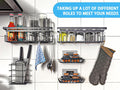 Shower Caddy - Corner & Hanging, Adhesive & Suction Cup Mounts (5 Pack)