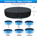 QH.HOME[2025 Upgraded Windproof] 63-64 Inch Kiddie Pool Cover Round, Collapsible Dog Pool Cover with Super Windproof Ratchet Design, Odorless