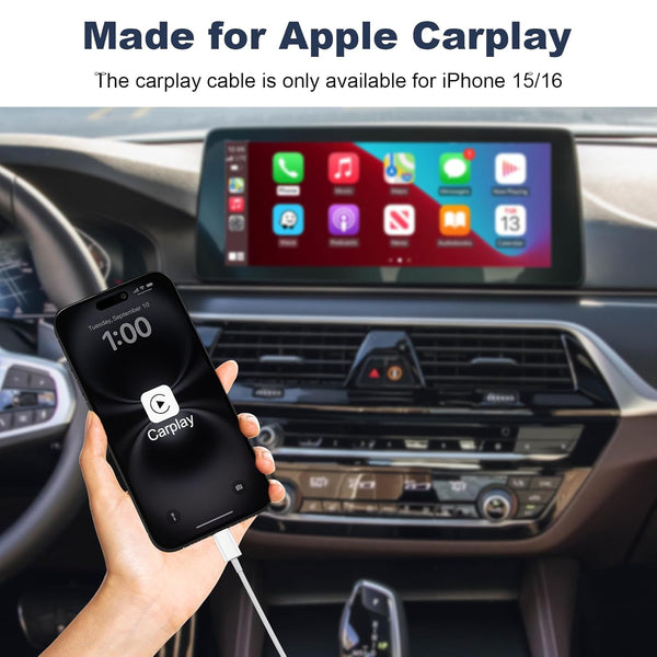 Cveael Car Carplay Cable for iPhone 17 16 15 Pro Max Air 16 15 Plus, 3FT USB A to USB C Cord for iPad 10th Gen Pro Air 5th 4th Mini 6th Gen, Car