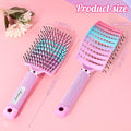 Bsisme Hair Brush, Curved Vented Detangling Brush for Faster Blow Drying Pink blue purple