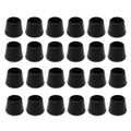 Shepherd Hardware 8761E Leg Tips 7/8-Inch inside Diameter Rubber Chair Leg Caps, 24 Pack, Black