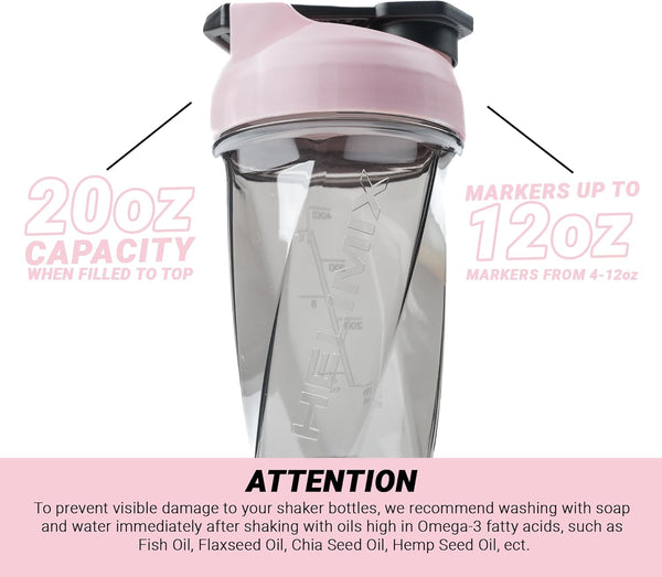 HELIMIX 1.5 Vortex Blender Shaker Bottle Holds Upto 20Oz | No Blending Ball or Whisk | USA Made | Portable Pre Workout Whey Protein Drink Shaker