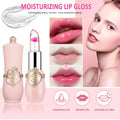 Firstfly Pack of 6 Crystal Flower Jelly Lipstick, Long Lasting Nutritious Lip Balm Lips Moisturizer Magic Temperature Color Change Lip Gloss (Pink)