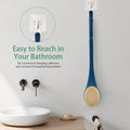 Back Scrubber for Shower, 17-Inch Shower Brush for Men and Women, Long Handle Exfoliating Body Brush, Medium Bristle Stiffness for Dry or Wet