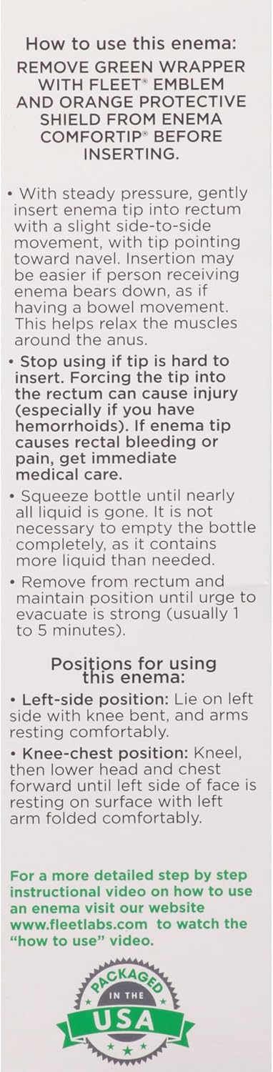 Fleet Adult Enema, 4.5 Fl Oz (Pack of 2) Enema 9 Fl Oz (Pack of 1)