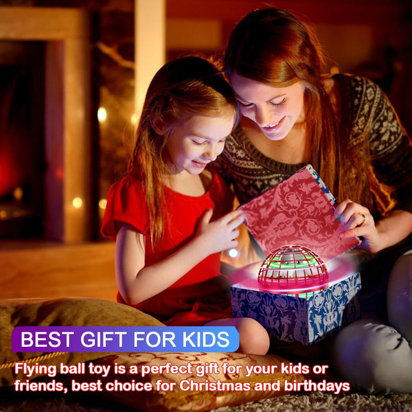 Flying Orb Ball Toy - 2024 Upgraded Magic Flying Orb Toy with LED Light 360Â°Rotating, Boomerang Flying Ball Toys Indoor Outdoor Fun Games, for