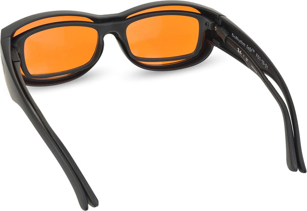 Fit-Over Amber Blue Light Blocking Sleep Glasses For Prescription Glasses | Fit Over 99.9% Blue Light Blocking, For Sleep, Nighttime Eyewear,