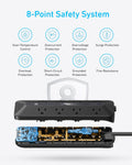 Anker Power Strip, 900J Surge Protector, 35W Max | Flat Plug Extension Cord with Multiple Outlets, 8 AC, 2 USB A, 2 USB C, 5ft Outlet Extender,