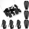 LEIFIDE 10 Pieces Cubicle Hooks Clips, 40 Lbs Picture Hangers,Silver 10 Black
