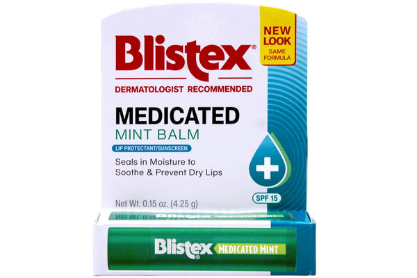 Blistex Medicated Lip Balm Protectant/Sunscreen SPF 15 Mint, 0.15 OZ Pack of 5 Mint 0.15 Ounce (Pack of 5)