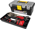 Performance Tool W54012 Heavy Duty Plastic Organizer Tool Box for Workshops and Garages, Black, 12.5-Inch